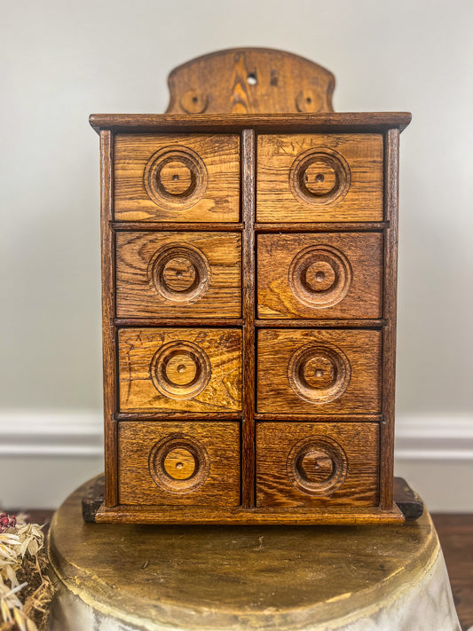 Vintage wall mount spice rack