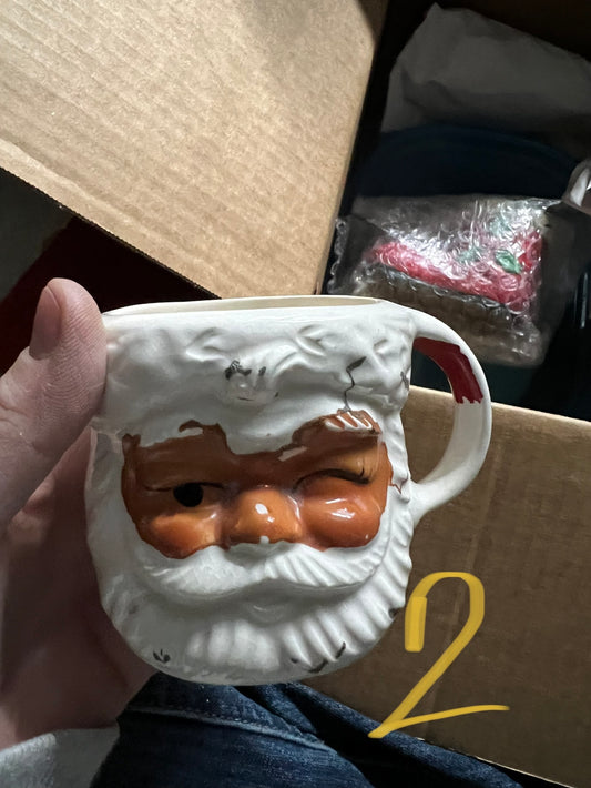 Vintage Santa Mugs