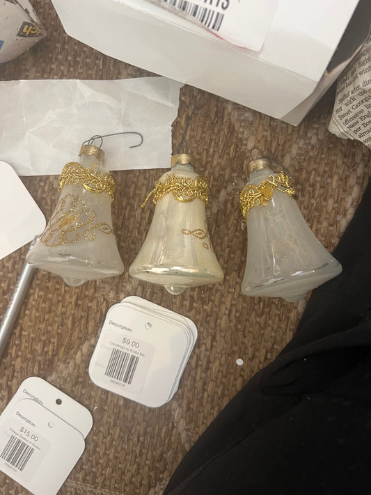 Vintage Victorian style bell ornaments