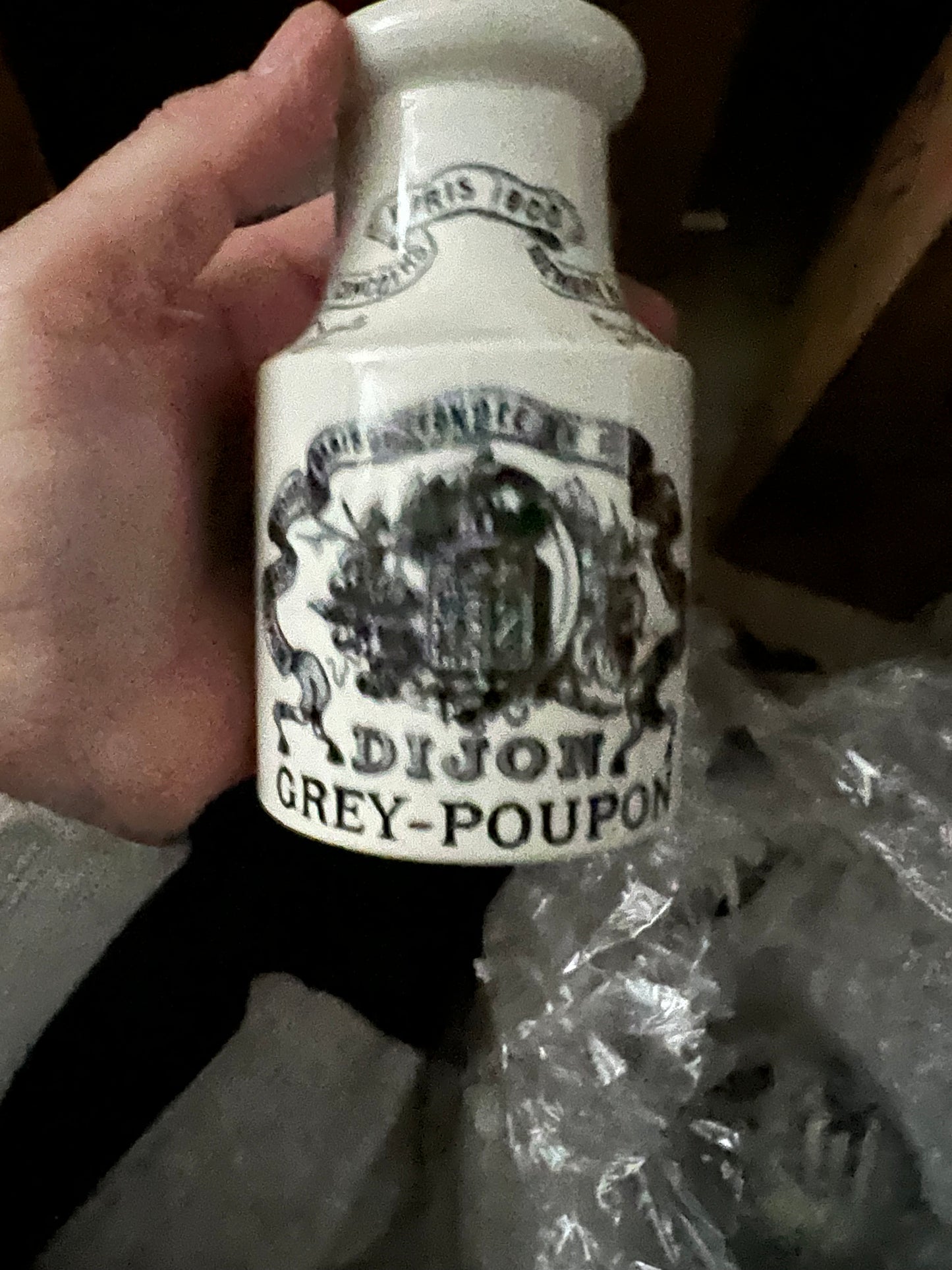 Vintage Grey Poupon Jar