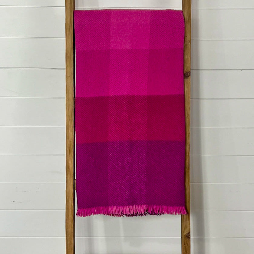 Vintage Bright Pink Wool Blanket