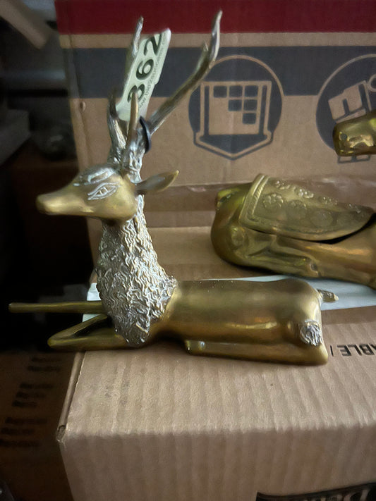 Vintage Brass Deer