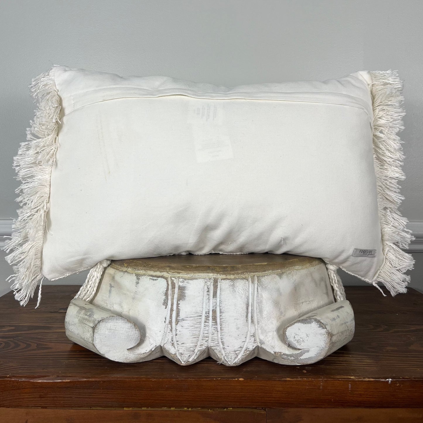 Kylie Stripes Cotton Filled Pillow 14”x22” Tassels and Fringe