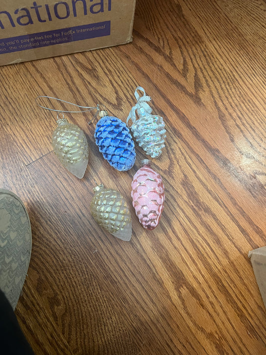 Vintage Mercury Glass Mini Pinecone